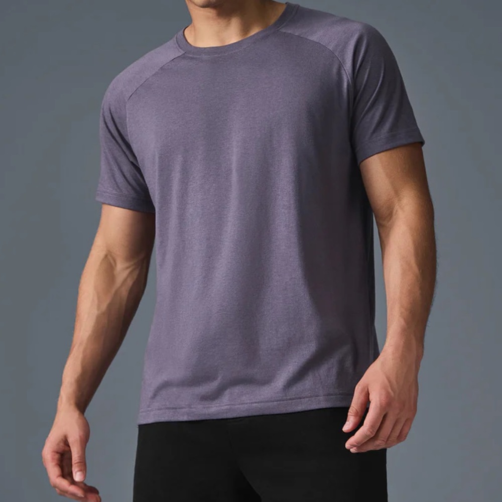 ALO Yoga Men's Italian plum, Short Sleeve Tee